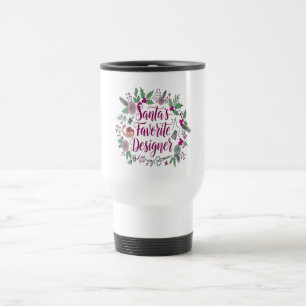 Santa's favourite designer Christmas sewing gift i Travel Mug