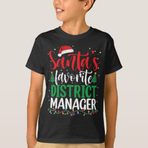Santa's Favourite District Manager Christmas Santa T-Shirt