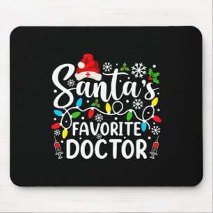 Santa's Favourite Doctor Funny Christmas Family Ma Mouse Mat