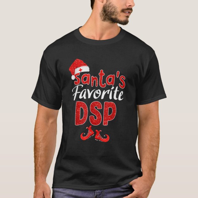 Santas Favourite DSP Funny Christmas Xmas T-Shirt (Front)