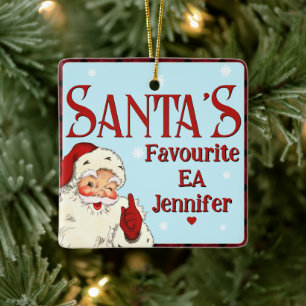 Santas Favourite EA Ceramic Ornament