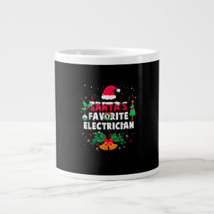 Santas Favourite Electrician Christmas Xmas Gift Large Coffee Mug