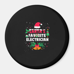Santas Favourite Electrician Christmas Xmas Gift Magnet