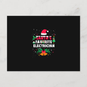 Santas Favourite Electrician Christmas Xmas Gift Postcard