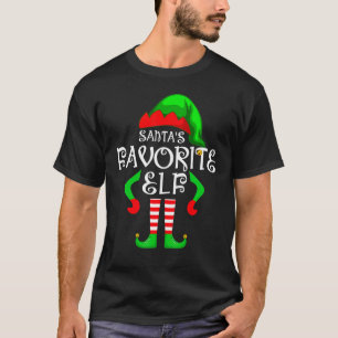 Santa's Favourite Elf Christmas Family Matching Co T-Shirt