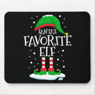 Santa's Favourite Elf Christmas Family Matching Xm Mouse Mat