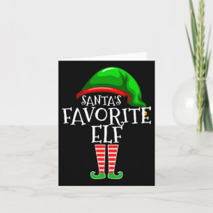 Santa's Favourite Elf Group Matching Family Christ Card