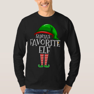 Santa's Favourite Elf Group Matching Family Christ T-Shirt