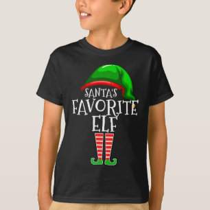 Santa's Favourite Elf Group Matching Family Christ T-Shirt