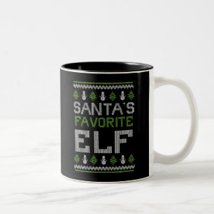 Santa's Favourite Elf Two-Tone Coffee Mug