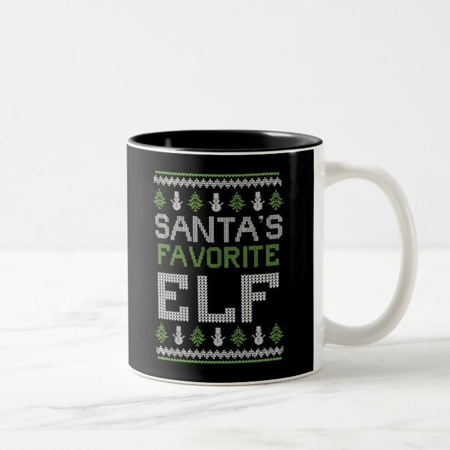 Santa's Favourite Elf Two-Tone Coffee Mug (Right)