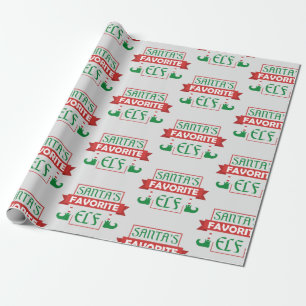 Santa's Favourite Elf Wrapping Paper