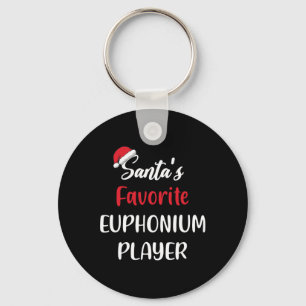 Santas Favourite Euphonium Player Gift Christmas E Key Ring