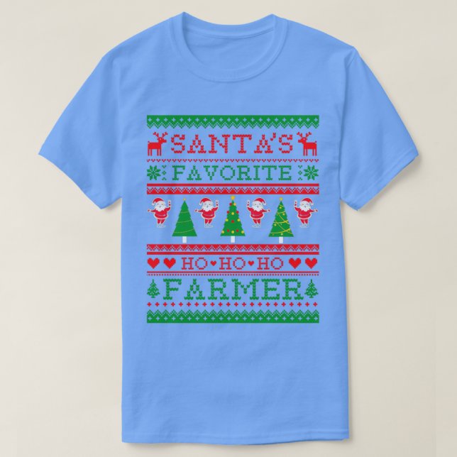 Santas Favourite farmer Ugly Christmas Sweater 202 (Design Front)