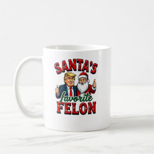 Santa's Favourite Felon Trump Christmas Coffee Mug
