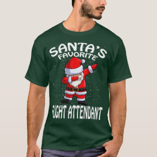 Santas Favourite Flight Attendant Christmas T-Shirt