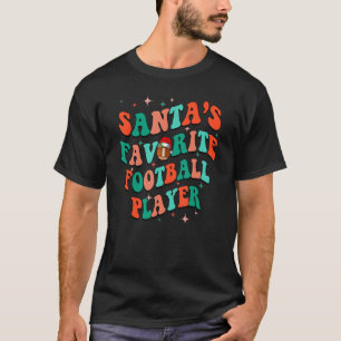 Santa's Favourite Football Player Men Apparel Chri T-Shirt