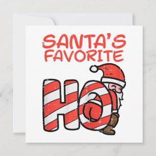 Santas Favourite Funny Naughty Adult Christmas Xma Thank You Card