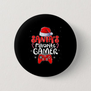 Santa's Favourite Gamer 6 Cm Round Badge