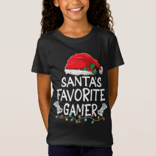 Santa's Favourite Gamer Christmas Santa Claus tree T-Shirt