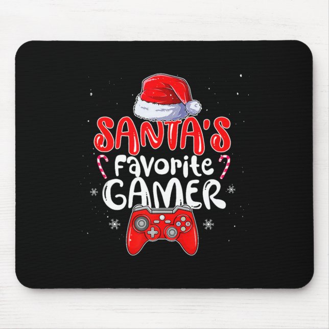 Santa's Favourite Gamer Mouse Mat (Front)