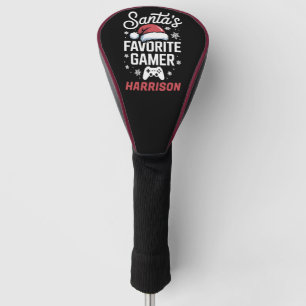 Santa's Favourite Gamer Personalised Gaming Xmas Golf Head Cover