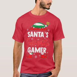 Santa's Favourite Gamer Xmas Gaming Lover Video Ga T-Shirt