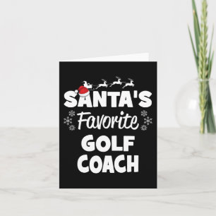 Santa's Favourite Golf Coach Fun Christmas Matchin Card