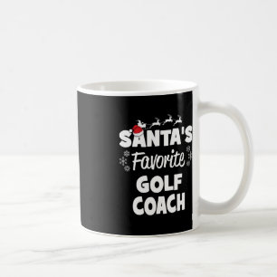 Santa's Favourite Golf Coach Fun Christmas Matchin Coffee Mug