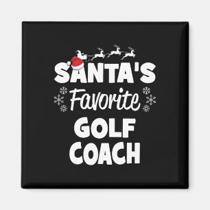 Santa's Favourite Golf Coach Fun Christmas Matchin Magnet
