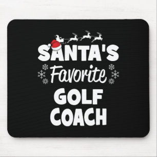 Santa's Favourite Golf Coach Fun Christmas Matchin Mouse Mat