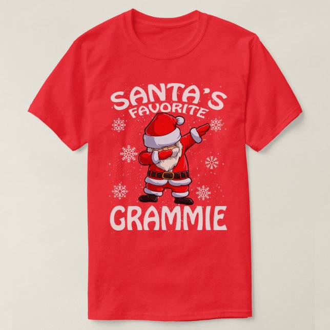 Santas Favourite Grammie Christmas T-Shirt (Design Front)