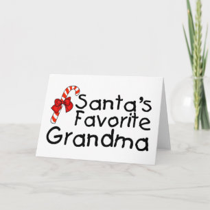 Santas Favourite Grandma 2 Holiday Card