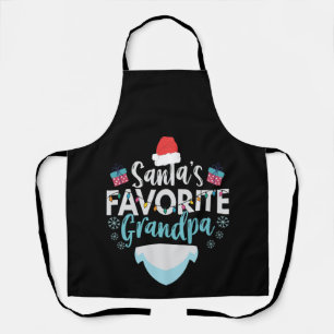 Santa's Favourite Grandpa Funny Christmas Family Apron