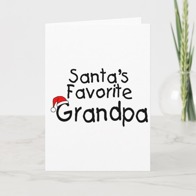 Santas Favourite Grandpa Holiday Card (Front)