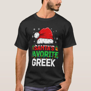 Santa's Favourite Greek Christmas Family Matching T-Shirt