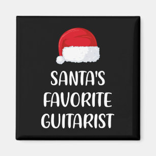 Santas Favourite Guitarist Christmas Fun Guitar Gi Magnet