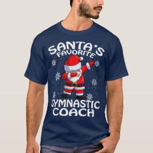 Santas Favourite Gymnastic Coach Christmas T-Shirt