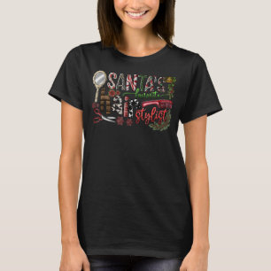 Santas Favourite Hair Stylist Santa Claus Christma T-Shirt
