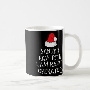Santa's Favourite Ham Radio Operator Christmas Hat Coffee Mug