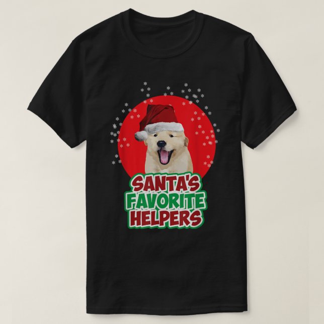 Santa's favourite helpers puppydog  T-Shirt (Design Front)