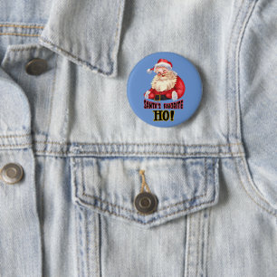 Santa's Favourite Ho 6 Cm Round Badge