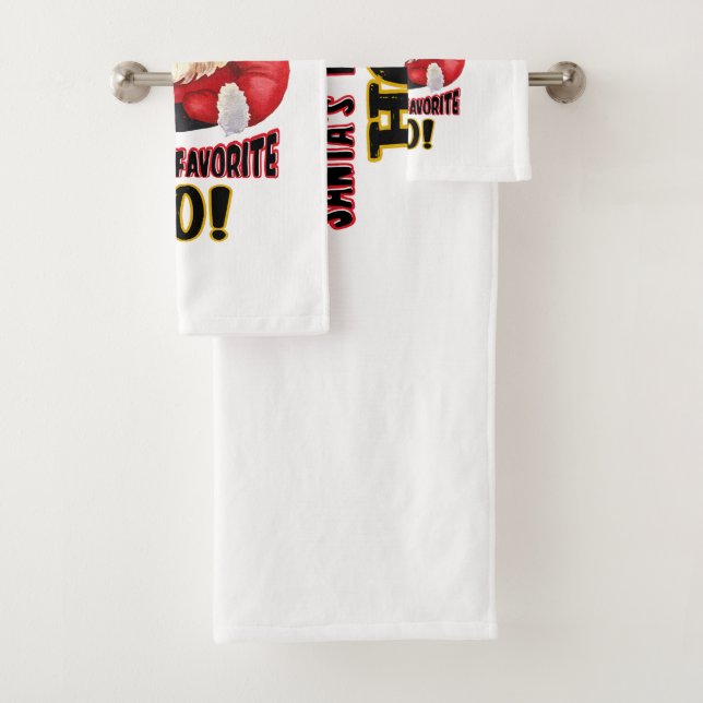 Santa's Favourite Ho Bath Towel Set (Insitu)