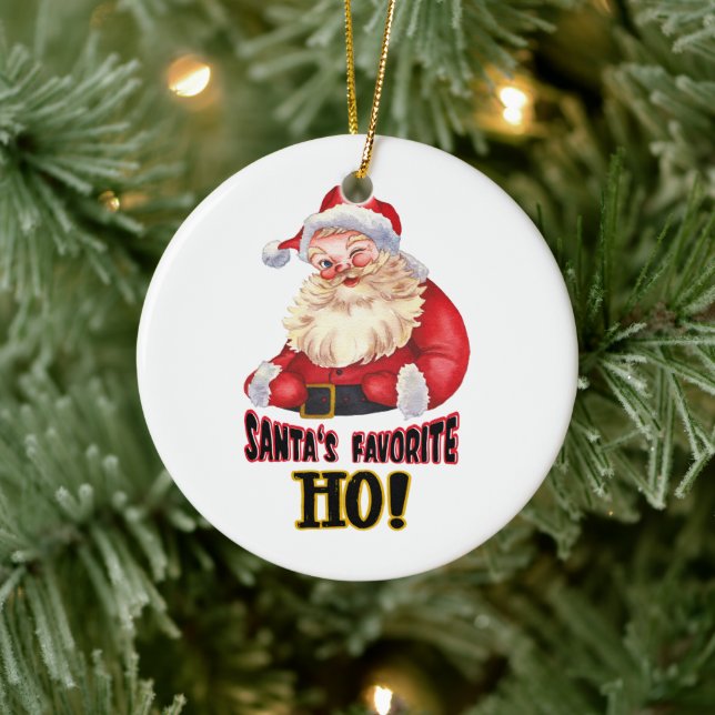 Santa's Favourite Ho Ceramic Tree Decoration (Tree)