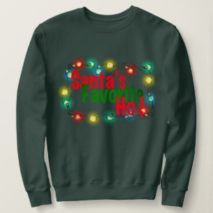 Santa's Favourite Ho - Christmas Lights Funny Pun Sweatshirt