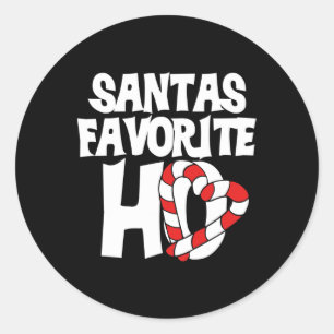 Santas Favourite Ho Classic Round Sticker