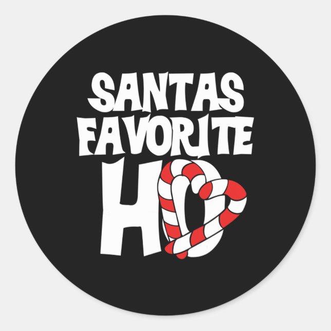 Santas Favourite Ho  Classic Round Sticker (Front)