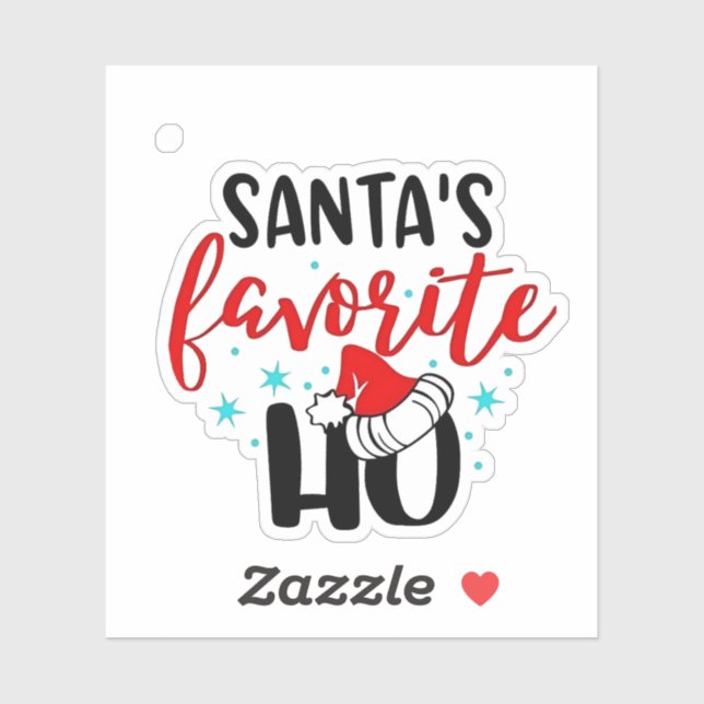 Santa's Favourite Ho Funny Christmas Xmas (Sheet)