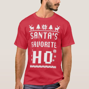 Santas Favourite Ho Funny Christmas Xmas Costume S T-Shirt
