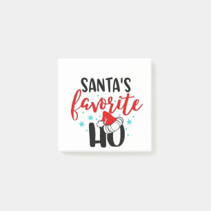 Santa's Favourite Ho Funny Christmas Xmas Post-it Notes